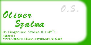 oliver szalma business card